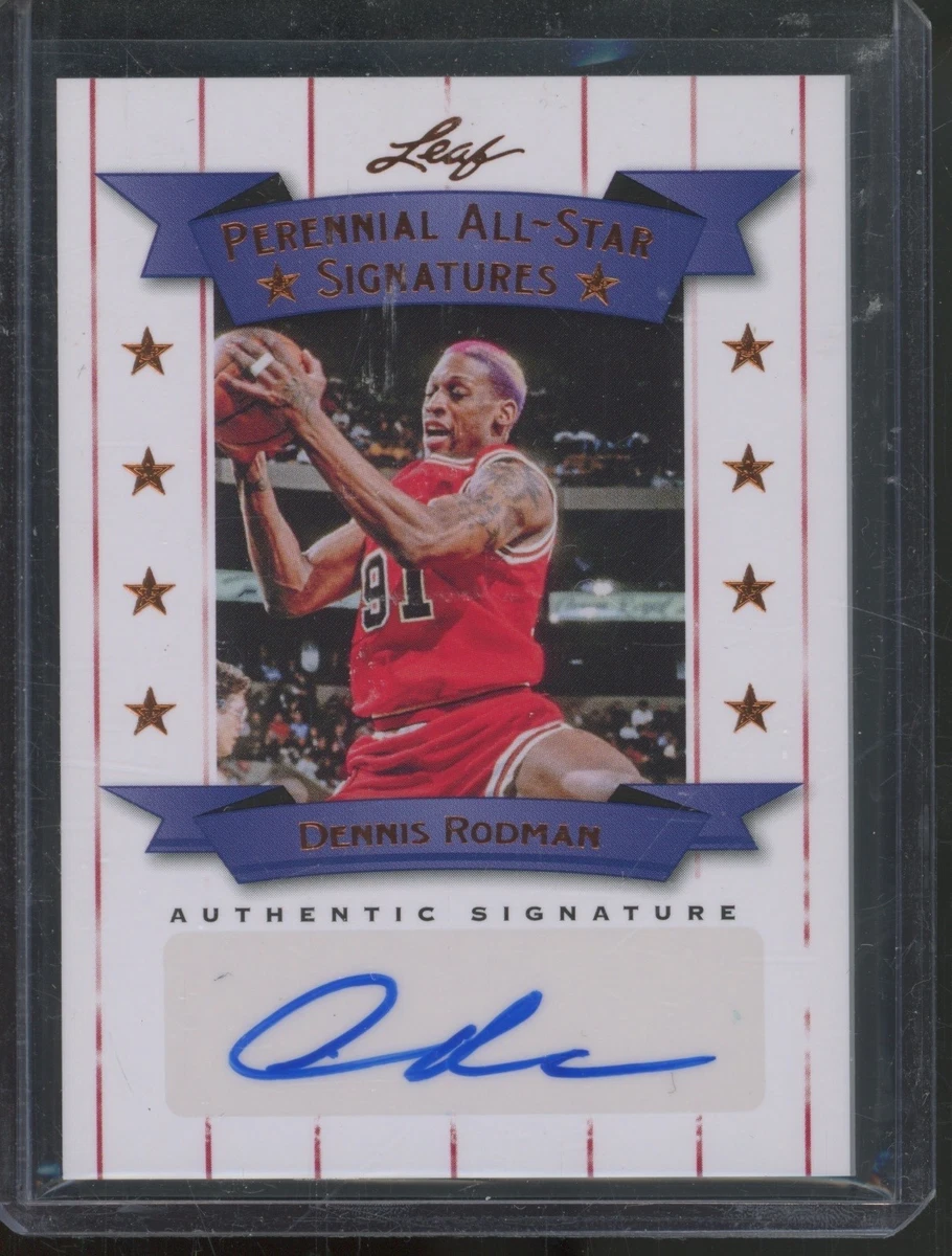 Leaf Dennis Rodman Basketball Autographed Sports Trading Cards