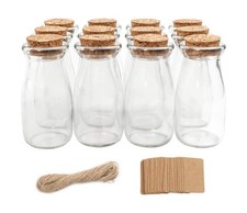 CUCUMI 12pcs 3.4oz Small Glass Jars with Lids, 100ml Candy Jars Potion Bottle...