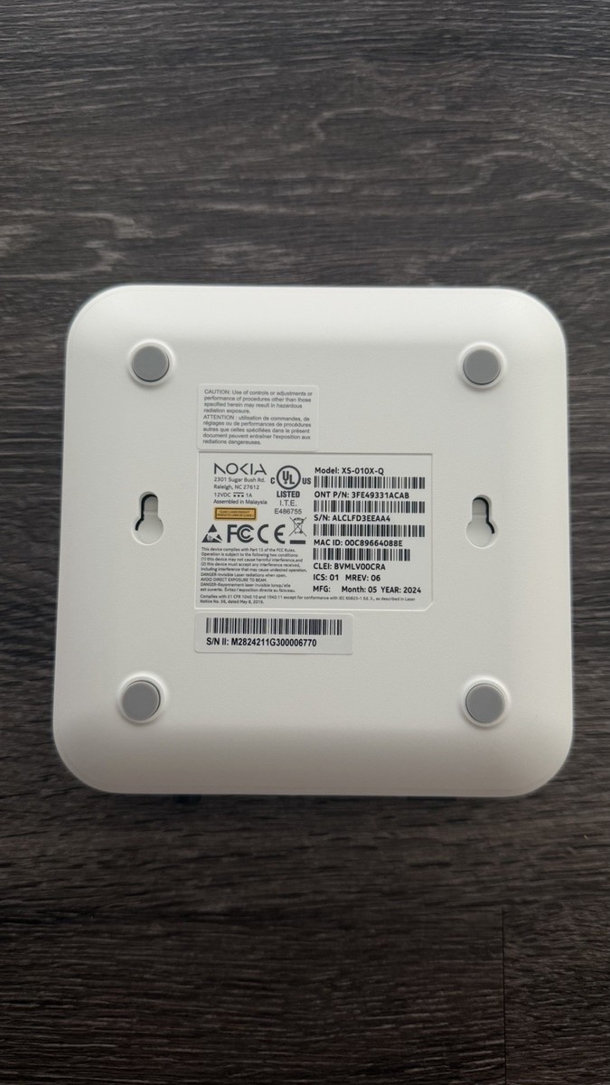 Nokia XS-010X-Q Optical Network Terminal With Power Cord ONT Fiber