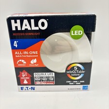 HALO RL 4" White Integrated LED Recessed Ceiling Light Retrofit Trim 5 Selects