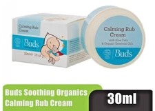 Natural Baby Aromatherapy Cream | Buds Calming Rub 30ml Organic Soothing