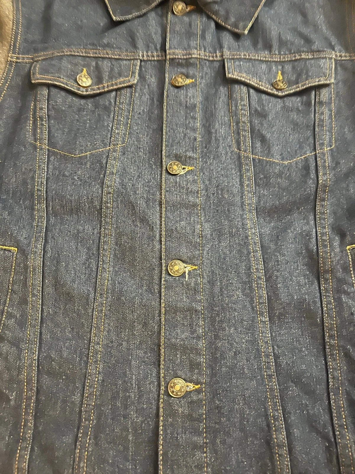 Original Deluxe Supply Denim Jacket with Gray Hood and Sleeves - product detail image 8