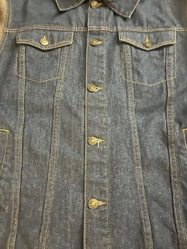 Original Deluxe Supply Denim Jacket with Gray Hood and Sleeves image 8