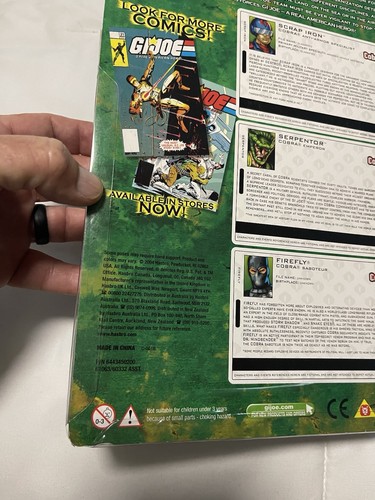 G.I. JOE gi joe 2004 Comic Book 3 Pack Hasbro Serpentor/Scrap Iron/Firefly MOC! - Picture 6 of 11