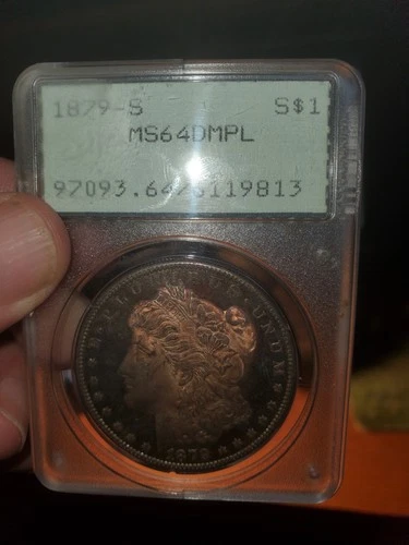 1879 S PCGS MS64DMPL Deep Mirror Prooflike Morgan Silver Dollar Cherry Tone