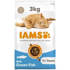 Adult Complete Dry Cat Food Ocean Fish 3kg - Supports Strong Immune System 4.53 per kilo