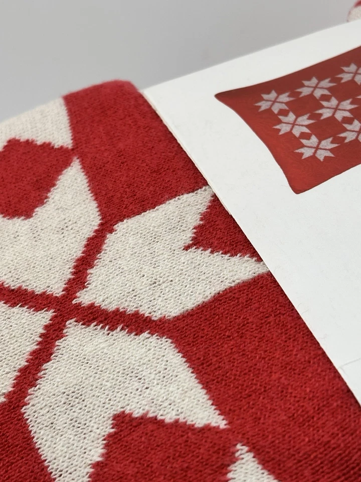 2 Funda Cojín Navidad IKEA Vinterfint Rojo Blanco 2 Caras 20"x20" 105.654.04 Foto 4 de 4