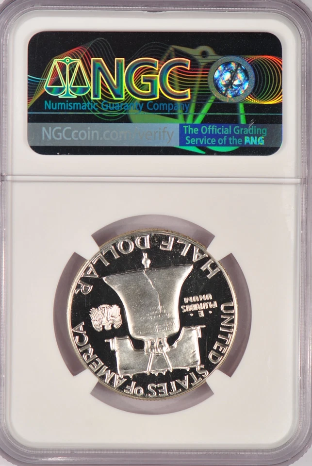 1957 Franklin Half Dollar Proof NGC PF 68 CAMEO PR68CAM Frosty Coin 50C - Image 3 of 3