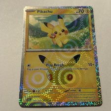 Carta Pokemon Pikachu 30° anniversario 047/128 25/30