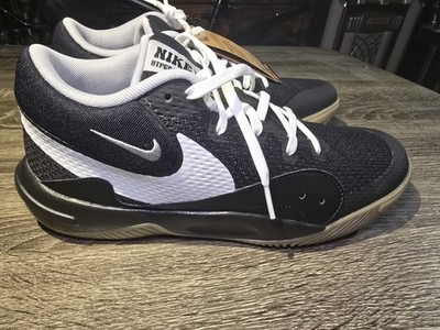 Size 8 - Nike Hyperquick Black White Flat Silver