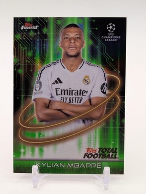 2025 Topps Finest Total Football Kylian Mbappe /75 Redemption Green
