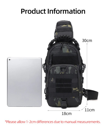 Camping Chest Bag Tactical Backpack Men Sport Shoulder Outdoor Hiking Climbing - Bild 10 von 27