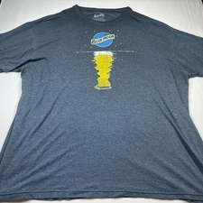 Blue Moon T-Shirt Men's 2XL Heather Gray Graphic Print Cotton Crew Neck Pullover