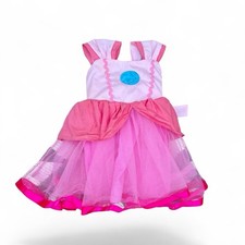 Princess Peach Inspired Toddler Costume Dress Size 80 Pink Tulle Nintendo Mario