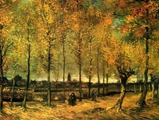 Lane with Poplars by Vincent Van Gogh ART Home Decor