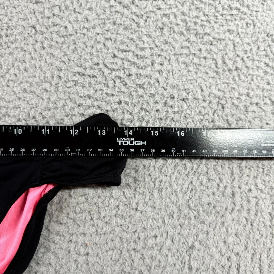 Parte inferior de bikini de natación rosa Victoria's Secret negra rosa para mujer talla S fruncida elástica Foto 2 de 4