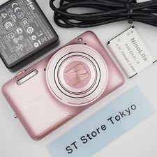  Near Mint Nikon COOLPIX S6600 Pink 16.0MP Digital Camera w/Charger, Battery