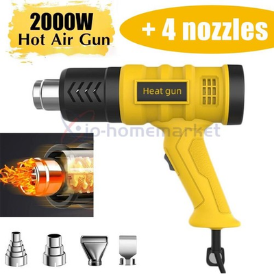 #ad 2000W Heat Gun Electric Hot Air Gun Stepless Temperature Heater 4 Nozzles Tool $17.99