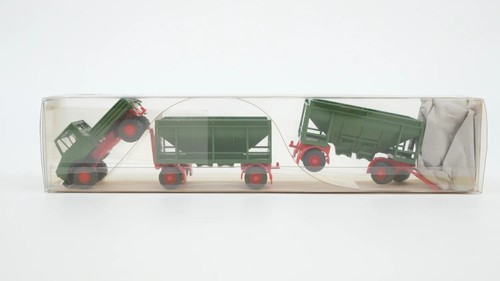 Wiking H0 29404 Unimog U 1500 con dos remolques de carbón | Condition: Gebraucht