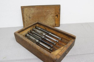 Antique Reamer 6-Pc Set with Wood Case Box