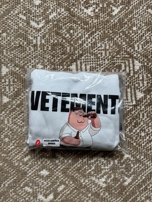 Grimykids Hoodie Vetements Peter White Size 1 Medium