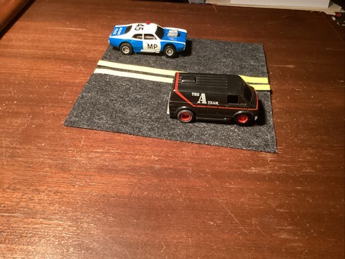 Tyco Slot Cars,A-team Van & Military Police.2 Items,Hong Kong - Picture 3 of 9