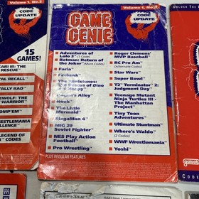 Nintendo NES Game Genie Video Game Enhancer Galoob - Gold Tested - 6 Code Books