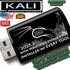 Kali Linux 2025.2 | 64GB Installer Bootable USB | Full Pen-Test Suite | Same-Day