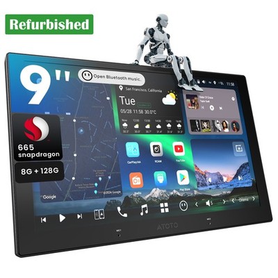 ATOTO 9'' X10 2DIN  Android Car Stereo GPS Radio QLED Dual Band WiFi AI Vision
