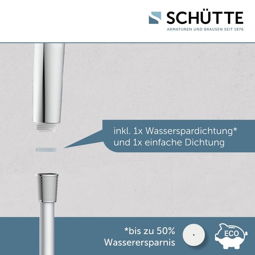 Schütte Handbrause | Duschkopf | Duschbrause | wassersparend | Sparduschkopf - Bild 3 von 7