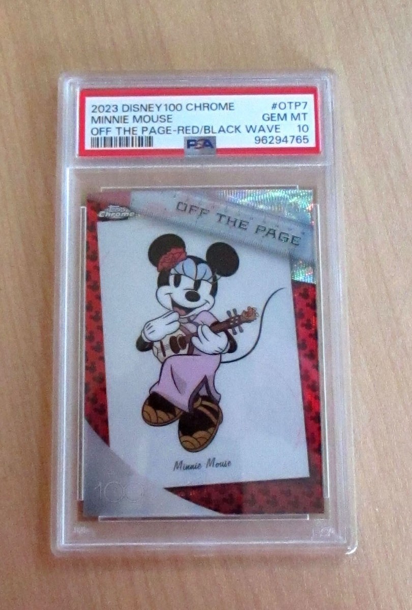 Minne girl （2023） 2023 Topps Chrome Disney 100 RED BLACK WAVE MINNIE MOUSE Off Page