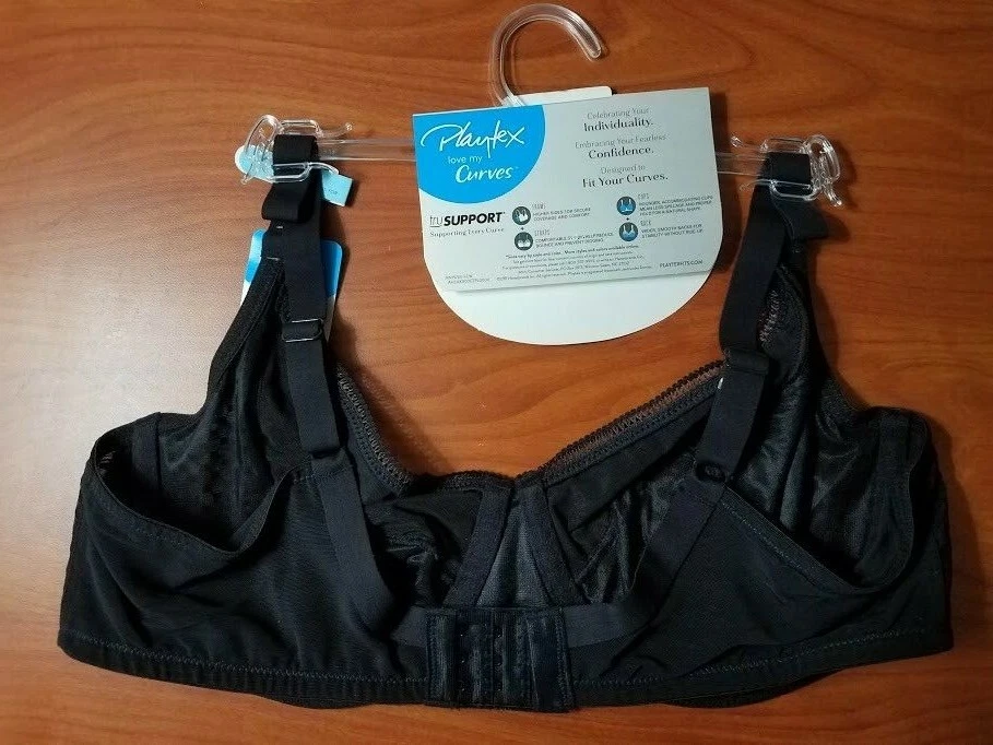 NEW PLAYTEX LOVE MY CURVES BLACK BRA STYLE 4713 UNDERWIRE MANY SIZES AVAILABLE - Image 2 of 4