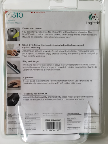 Logitech M310 Kabellose Optische Maus - Pfauenblau (910-001917) - Bild 2 von 2