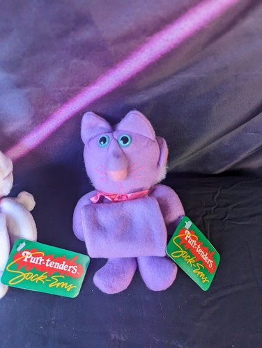 Vintage 1988 Purr-Tenders Sock-Ems Hallmark Burger King Plush Toy Flip Set of 3 - Picture 8 of 9