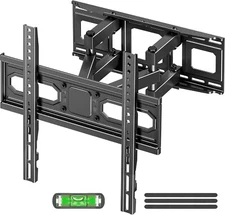 EconoMe TV Wall Mount Full Motion Swivel Tilt Black 400x400mm VESA 32-70" 99lbs