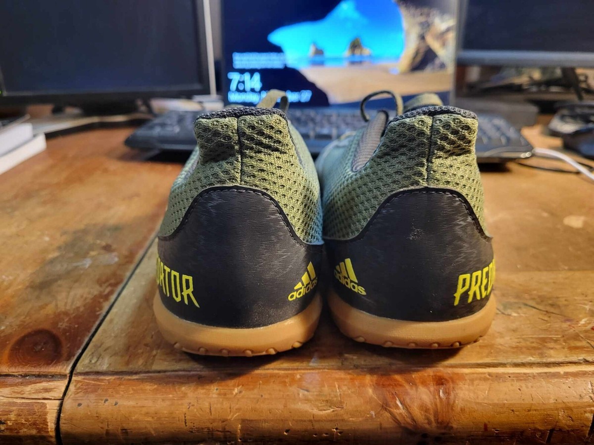 Mens Adidas Sala Predator Indoor Soccer Shoes Grey Size