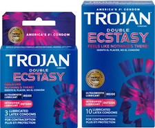Trojan Double Ecstasy Ultrasmooth Intensified Lubricated Latex Condoms