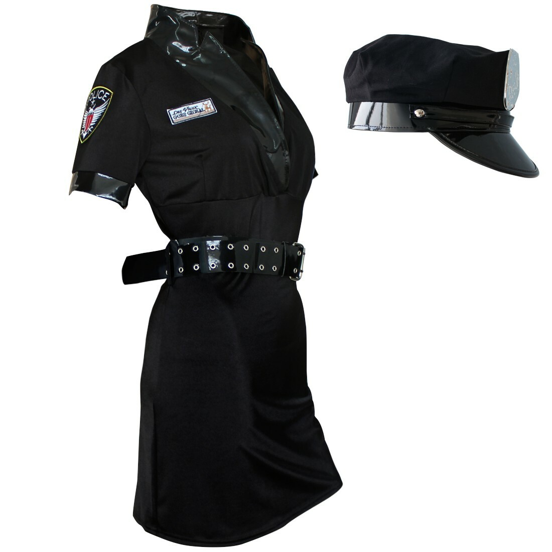 Women Sexy Police Cop Costume Officer Outfit Cosplay Dress Uniform