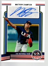 2023 USA Stars & Stripes 18U NT Signatures #18U2-MC Matthew Champion