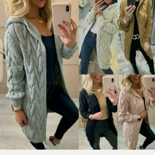 Womens Ladies Chunky Cable Knitted 