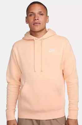 Nike Sportswear Club Fleece Pullover Peach Hoodie BV2654-801 Men's
