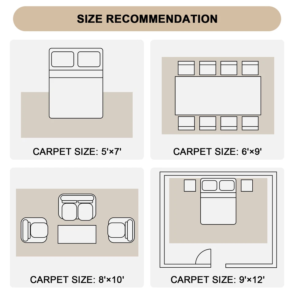 Luxury Area Rug Vintage Design Washable Rugs Non Slip For Bedroom Living Room - Image 4 of 4