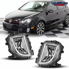 For 2010-2014 Vw Gti Mk6 Fog Lights Bumper Driving Lamp Replacement Clear Lens