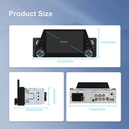 Single 1Din TouchScreen Car Stereo Radio MP5 Bluetooth For Apple/Android CarPlay - Picture 18 of 22