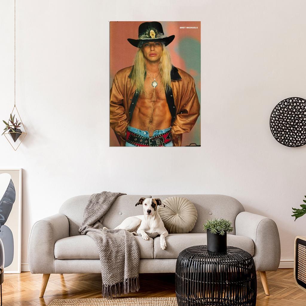 525848 BRET MICHAELS 80s 90s Retro Vintage Photo 36x24 WALL PRINT