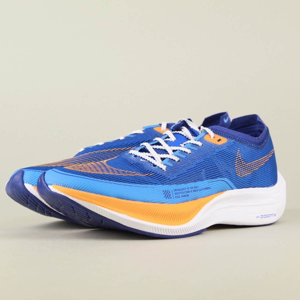Nike ZoomX Vaporfly NEXT% 23イエロー/ブルー Nike ZoomX Vaporfly NEXT% 3 Blue Running Sneakers, Size 14