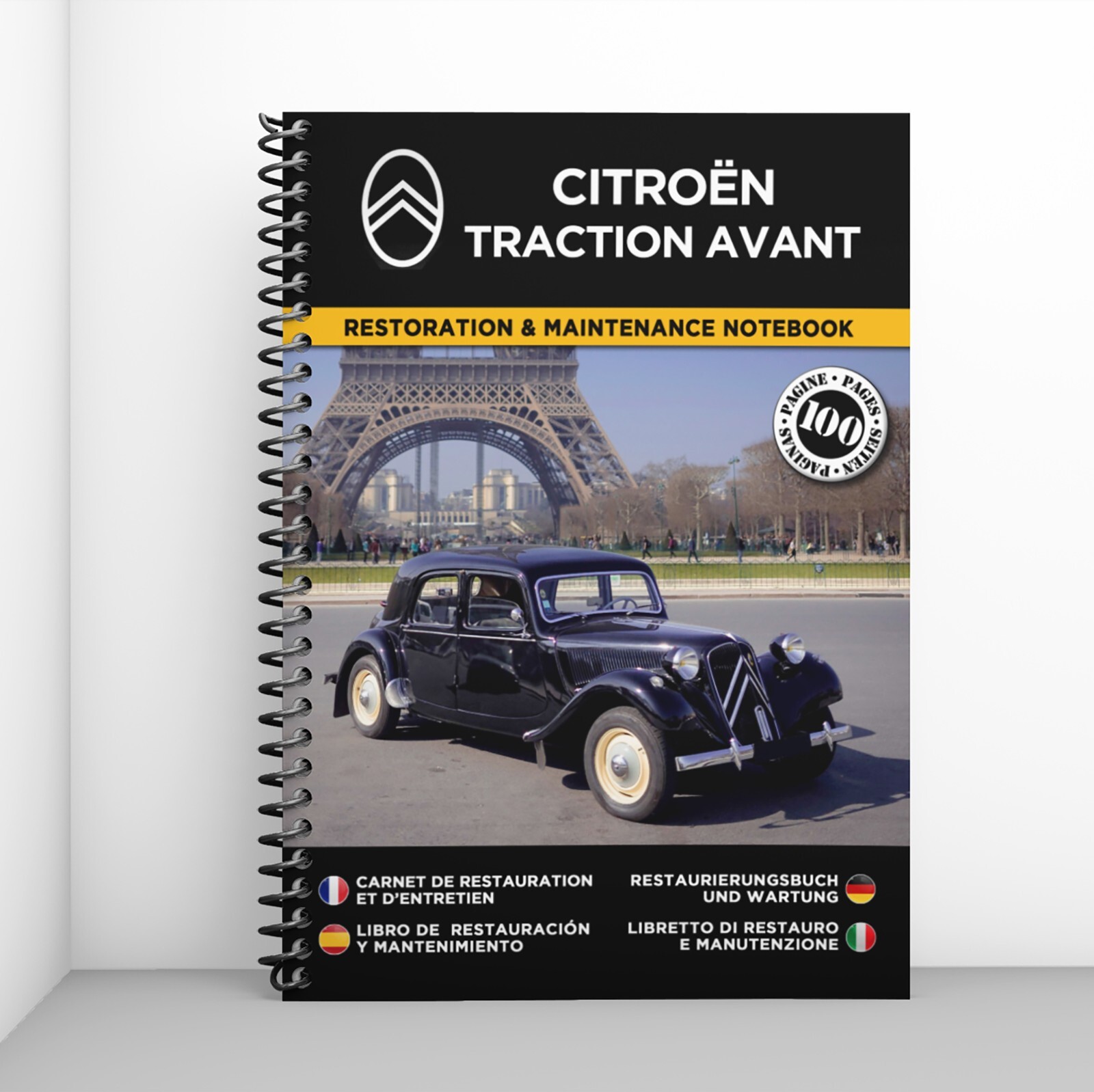 Carnet de restauration Citroën Traction Avant cahier notes atelier