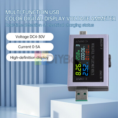 USB/Type-C Multimeter Voltage Current Capacity Meter Voltmeter Digital Tester