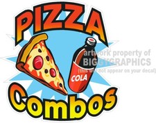 PIZZA COMBO VINYL DECAL CHOOSE A SIZE 