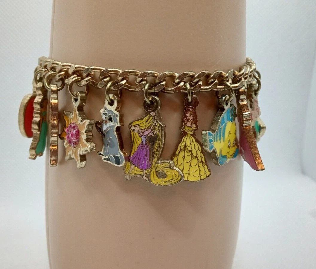 Buy Charm Bracelet, Disney Original Tinkerbell, Mickey Mouse, the Magic  Kingdom Castle, Cinderella, Pluto, the Pumpkin Carriage, and More Online in  India - Etsy